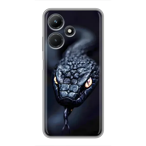 Чехол с принтом «Черная змея» для Infinix Hot 30i Чехол с принтом «Черная змея» для Infinix Hot 30i