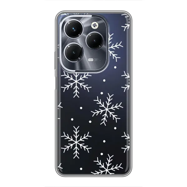 Чохол з принтом «Білі сніжинки» для Infinix Hot 40 Play