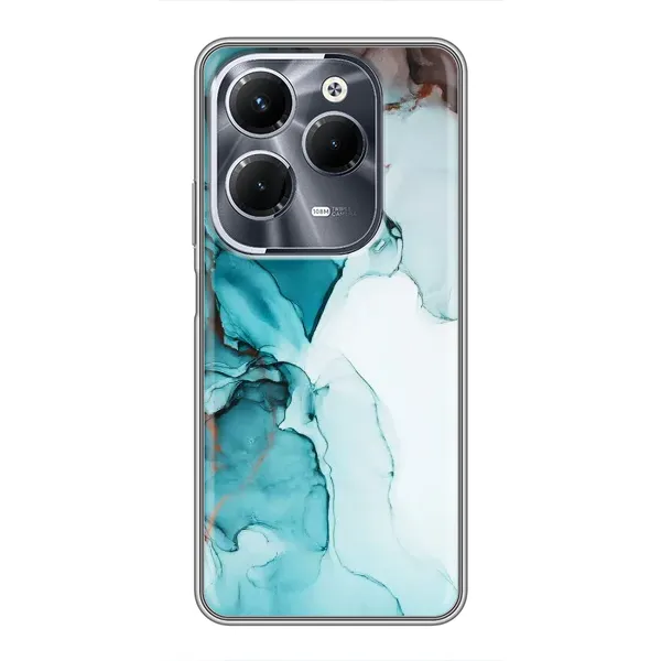 Чехол с принтом «Бирюзовый мрамор» для Infinix Hot 40 Play