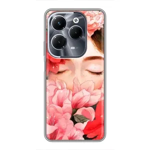 Чехлы (ART) Цветы на Infinix Hot 40 Play (VPrint) (Глаза в цветах)