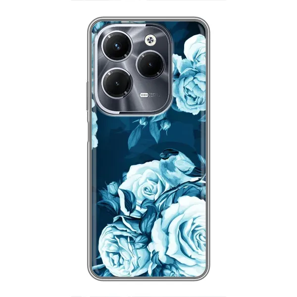 Чехол с принтом «Голубые Бутоны» для Infinix Hot 40 Play