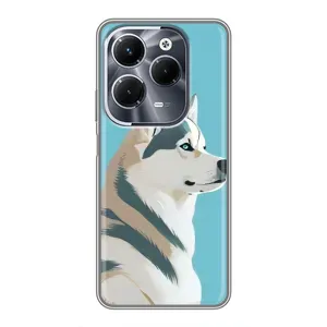 Чохол з Хаскі Infinix Hot 40 Play - (AlphaPrint) (Хаскі арт)