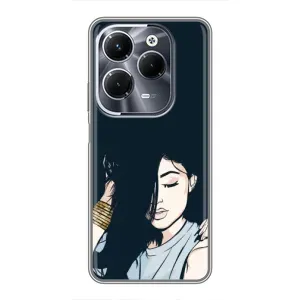 Чохол з друком для Infinix Hot 40 Play - (Мода) (AlphaPrint) (Гарна дівчина)