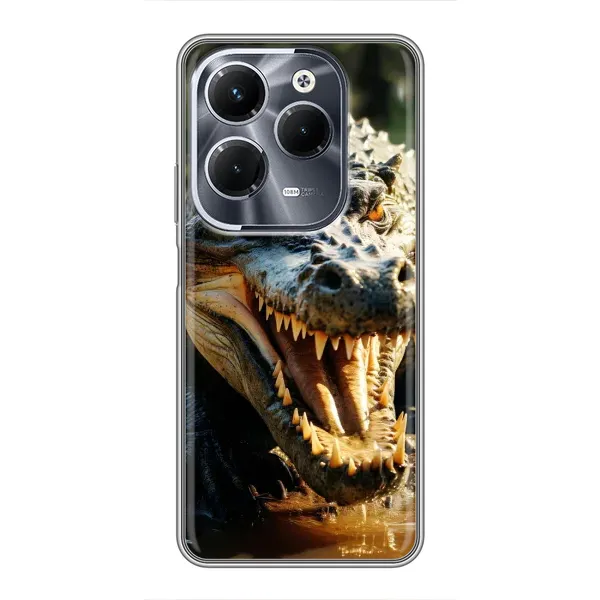 Чехол с принтом «Опасный крокодил» для Infinix Hot 40 Play