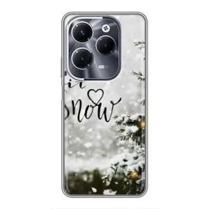 Новорічні, Святкові Чохли для Infinix Hot 40 Play - 2024 год (Let it snow)