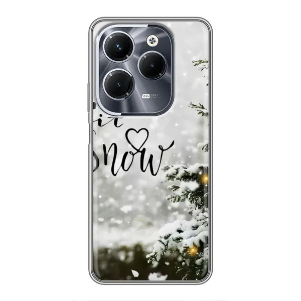 Чехол с принтом «Let it snow» для Infinix Hot 40 Play