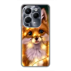 Чохли з картинкою Лисичка для Infinix Hot 40 Play (VPrint) (Лисичка в гірляндах)