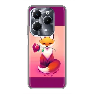Чохли з картинкою Лисичка для Infinix Hot 40 Play (VPrint) (Лиса з трояндою)