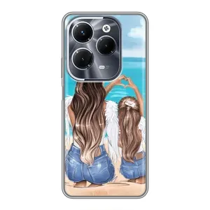 Чохол з друком для Infinix Hot 40 Play - (Мама з дитинкою) (AlphaPrint) (Мама з донькою)
