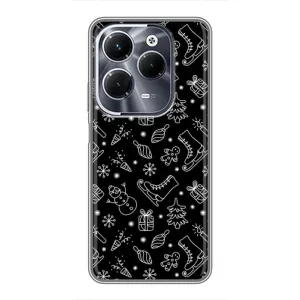 Новорічні, Святкові Чохли для Infinix Hot 40 Play - 2024 год (Новорічний фон)