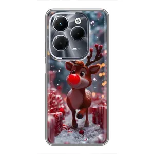 Яскравий чохол для Infinix Hot 40 Play з Зимові Оленята (Олень серед подарунків)