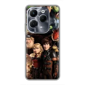 Чохол як приборкати дракона на Infinix Hot 40 Play (Персонажі дракона)