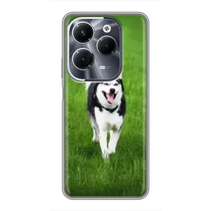 Чохол з Хаскі Infinix Hot 40 Play - (AlphaPrint) (Радісний Хаскі)