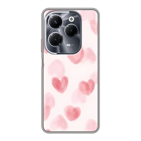 Чехол с принтом «Розовые сердечки» для Infinix Hot 40 Play