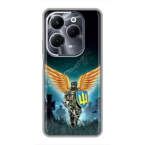 Чехлы с картинкой ЗСУ для Infinix Hot 40 Play (AlphaPrint) (Солдат ЗСУ)