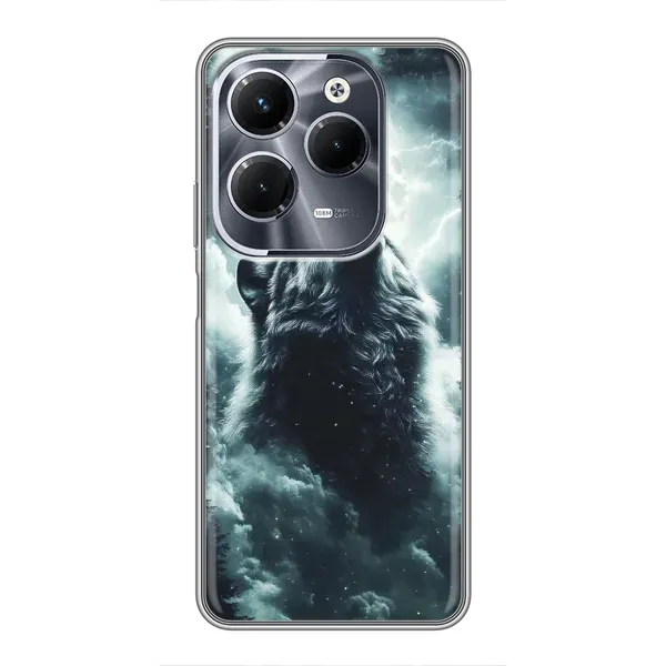 Чехол с принтом «Волк в облаках» для Infinix Hot 40 Play