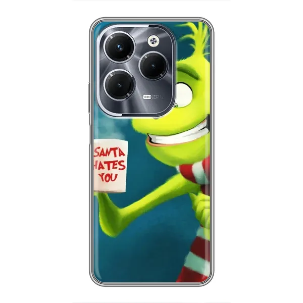 Чехол с принтом «Зеленый Гринч» для Infinix Hot 40 Play