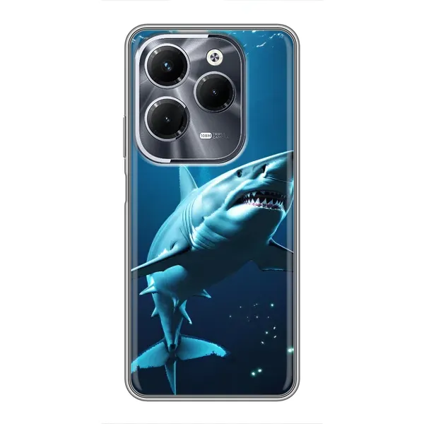 Чохол з принтом «Акула під водою» для Infinix Hot 40 Pro Чохол з принтом «Акула під водою» для Infinix Hot 40 Pro