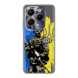 Чехлы с картинкой ЗСУ для Infinix Hot 40 Pro (AlphaPrint) (АРТ солдат)