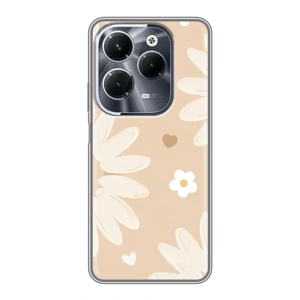 Чехол с принтом «Бежевые цветы» для Infinix Hot 40 Pro Чехол с принтом «Бежевые цветы» для Infinix Hot 40 Pro