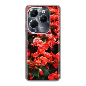Чохли з квітами для Infinix Hot 40 Pro (VPrint) (Квіти червоні)