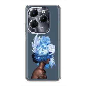 Чехлы (ART) Цветы на Infinix Hot 40 Pro (VPrint) (Квіти на голові)