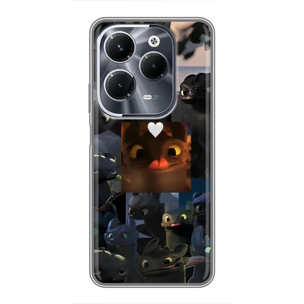 Чехол с принтом «Дракон коллаж» для Infinix Hot 40 Pro Чехол с принтом «Дракон коллаж» для Infinix Hot 40 Pro