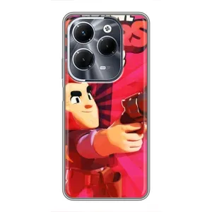 Чехол для Infinix Hot 40 Pro Бравл Старс (VPrint) (Дуелянт Кольт)
