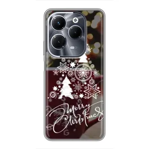Рождественские Чехлы для Infinix Hot 40 Pro (VPrint) (Елочка узорная)
