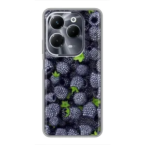 Чехлы с Фруктами для Infinix Hot 40 Pro (VPrint) (Ежевика)