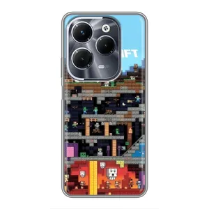 Чохол Майнкрафт на Infinix Hot 40 Pro (AlphaPrint) Minecraft (фон Minecraft)