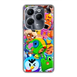 Чехлы Brawl Stars для Infinix Hot 40 Pro (AlphaPrint) (Герої Бравл Старс)