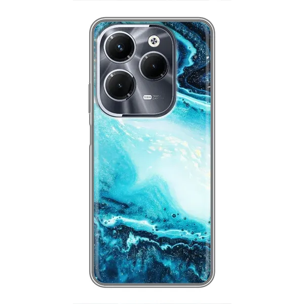 Чохол з принтом «Блакитний мрамор» для Infinix Hot 40 Pro Чохол з принтом «Блакитний мрамор» для Infinix Hot 40 Pro