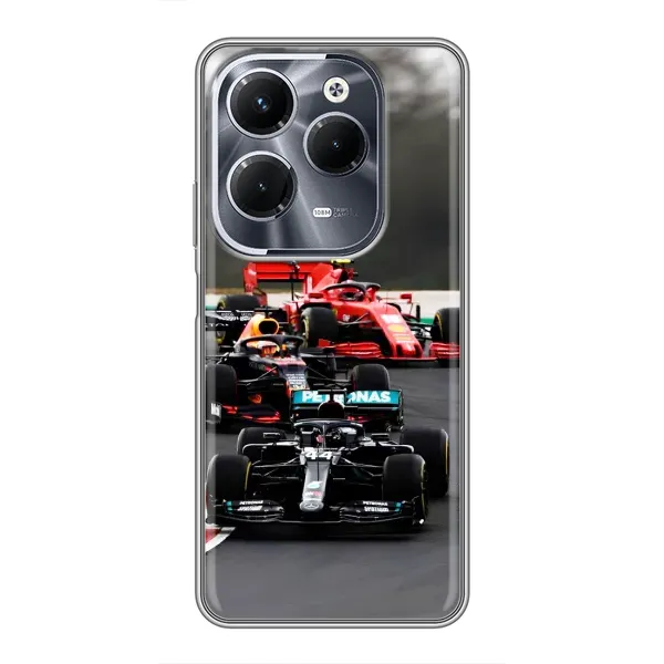 Чохол з принтом «Гонка Формула 1» для Infinix Hot 40 Pro