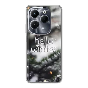 Новогодние, Праздничные Чехлы для Infinix Hot 40 Pro - 2024 год (Hello winter)