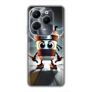 Чехол с мемом Тралалело тралала на Infinix Hot 40 Pro (Капучино асасино)
