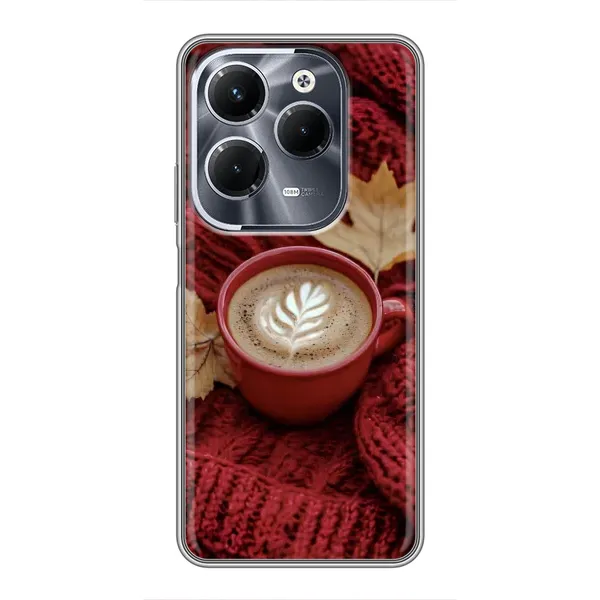 Чехол с принтом «Кофе на пледе» для Infinix Hot 40 Pro