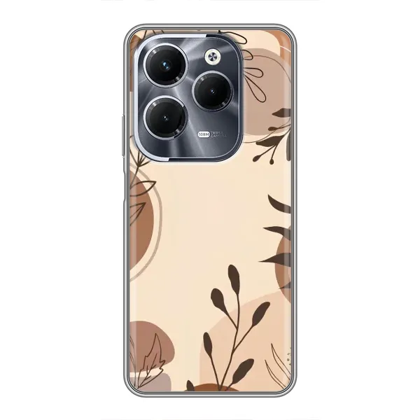 Чехол с принтом «Коричневые цветы» для Infinix Hot 40 Pro Чехол с принтом «Коричневые цветы» для Infinix Hot 40 Pro