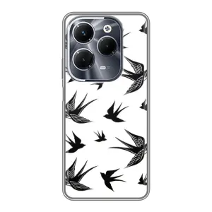 Чехол с птицами на Infinix Hot 40 Pro (VPrint) (Ласточки)