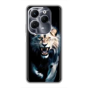 Чехол с картинкой «Хищники» для Infinix Hot 40 Pro (Лев в темноте)