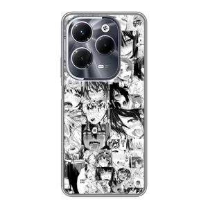 Анимешный чехол для Infinix Hot 40 Pro (Ahegao manga)