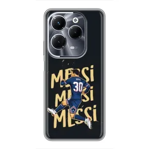 Чехлы для Infinix Hot 40 Pro (Leo чемпион) (AlphaPrint) (Messi ПСЖ)