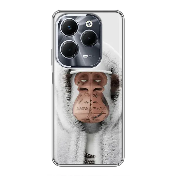 Чехол с принтом «обезьяна NFT в тату» для Infinix Hot 40 Pro