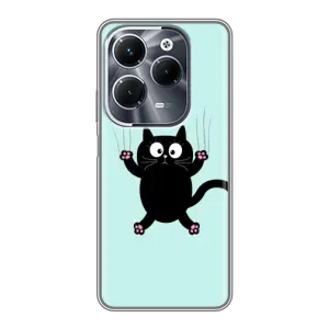 Чохол з принтом для Infinix Hot 40 Pro (AlphaPrint) Модні коти (Падаючий кіт)