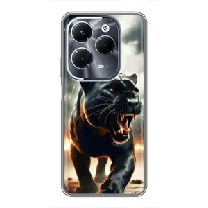 Чехол с картинкой «Хищники» для Infinix Hot 40 Pro (Черная пантера)