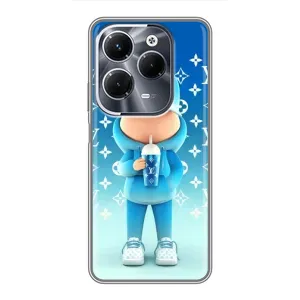 Крутые Чехлы Луи Виттон для Infinix Hot 40 Pro (AlphaPrint) (Парень LV)
