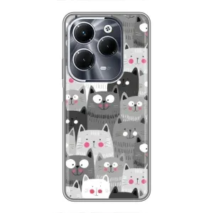 Чохли з Котиками для Infinix Hot 40 Pro (VPrint) (Мальовані котики)