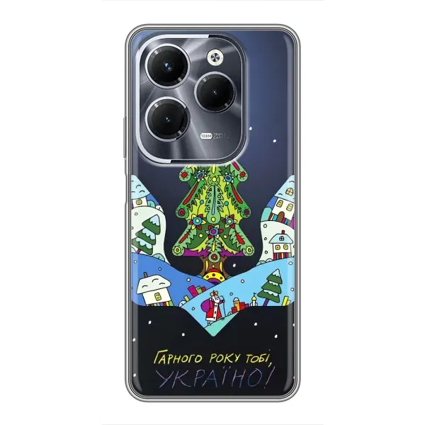 Чохол з принтом «Різдвяний герб» для Infinix Hot 40 Pro