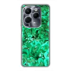 Мраморный чехол на Infinix Hot 40 Pro (VPrint) (Салатный Мрамор)