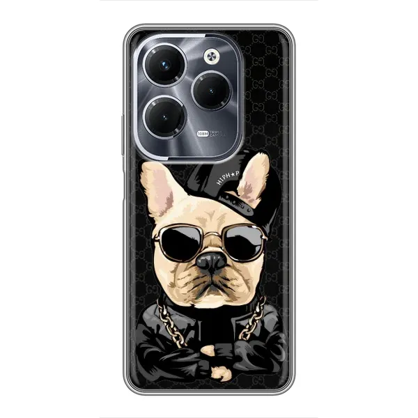 Чехол с принтом «Стильная собака» для Infinix Hot 40 Pro